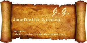 Josefovits Galatea névjegykártya